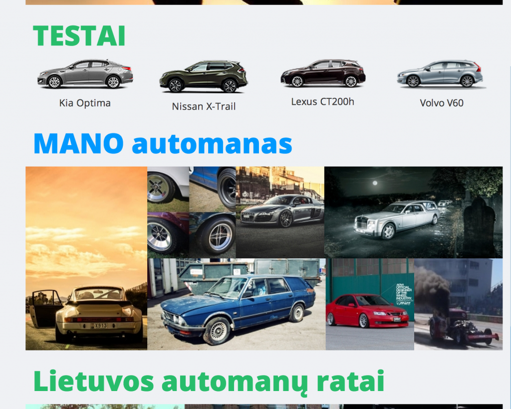 automanas.lt kategorijos