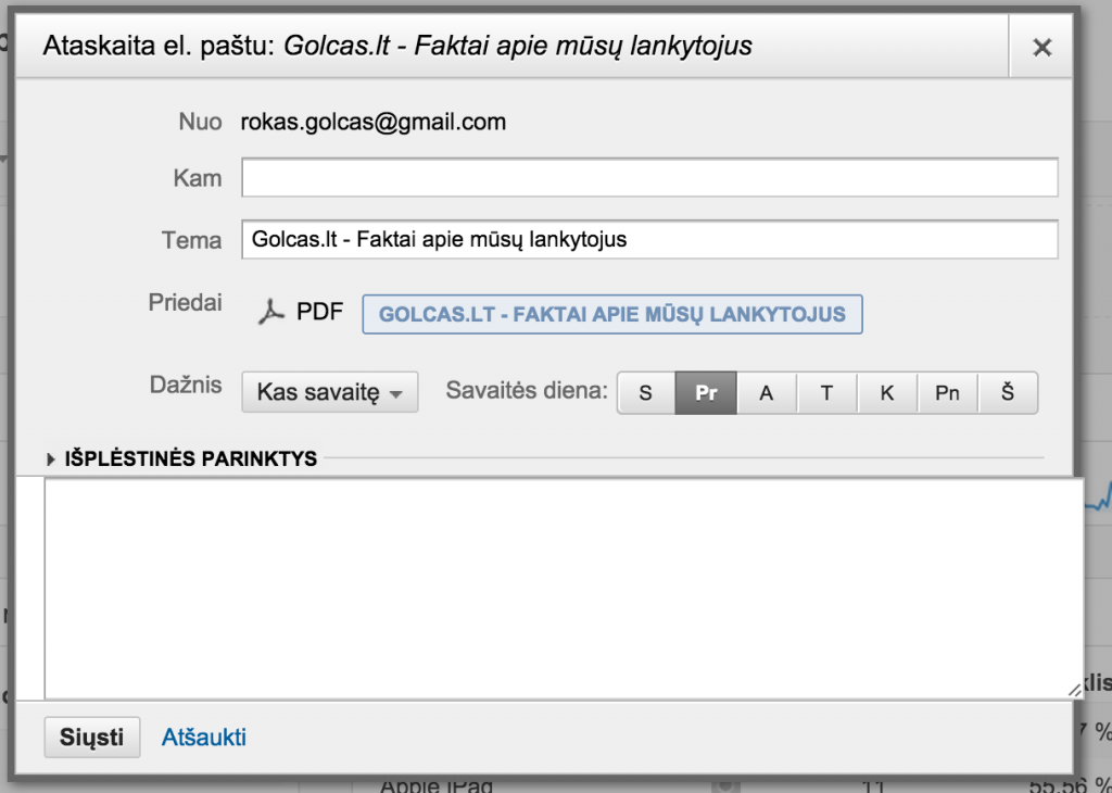 Suvestines siuntimas el.pastu