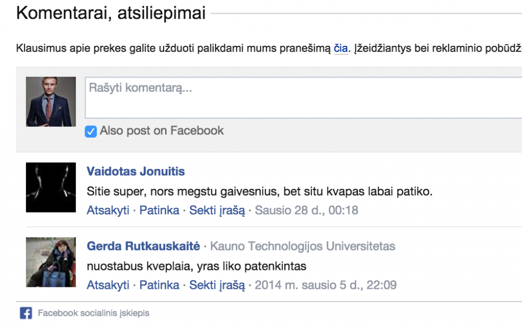 pigu.lt facebook komentarai