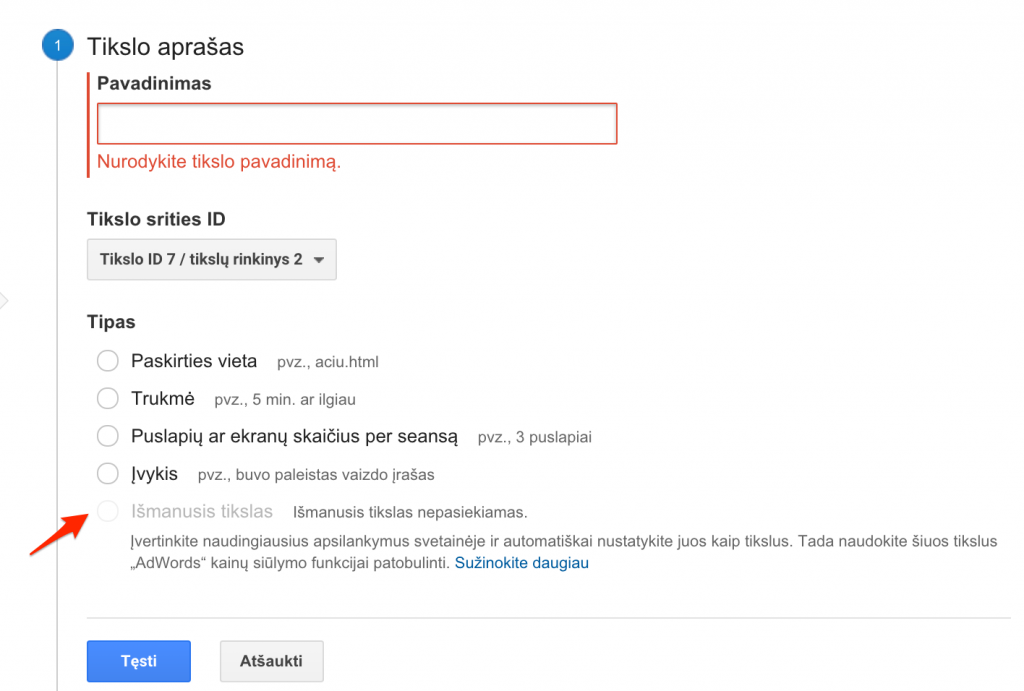 Ismaniuju tikslu kurimas